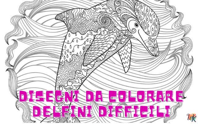 Disegni da colorare Delfini difficili