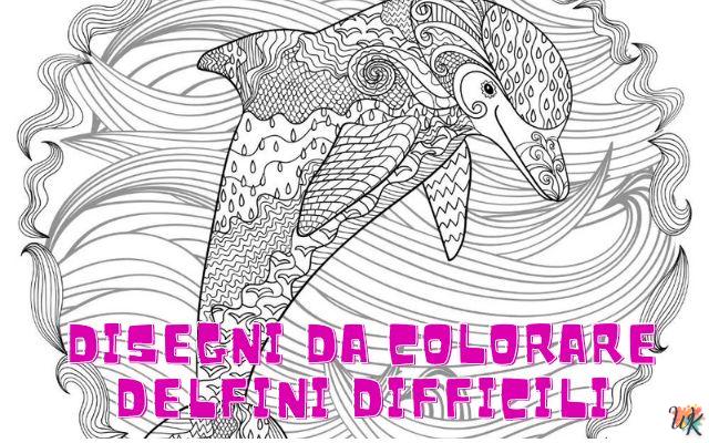 Delfini difficili 1 Disegni da colorare Delfini difficili