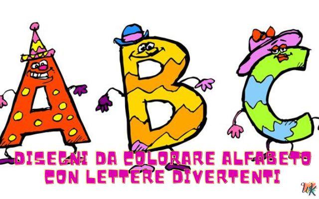 Alfabeto con lettere divertenti 1 Disegni da colorare Alfabeto con lettere divertenti