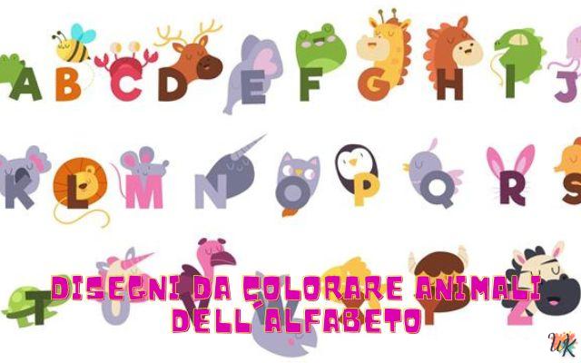 Animali dell'alfabeto 1 Disegni da colorare Animali dell’alfabeto