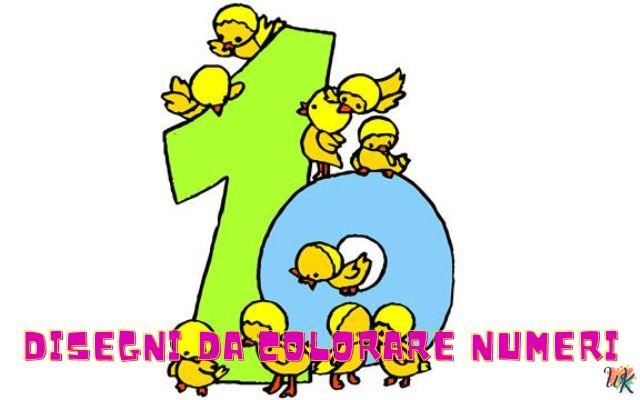 Numeri 1 Disegni da colorare Numeri