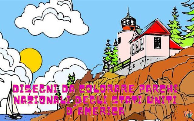 Parchi nazionali degli Stati Uniti d'America 1 Disegni da colorare Parchi nazionali degli Stati Uniti d’America