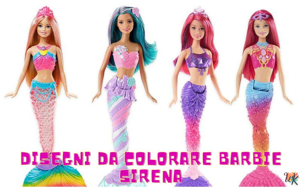 Disegni da colorare Barbie Sirena