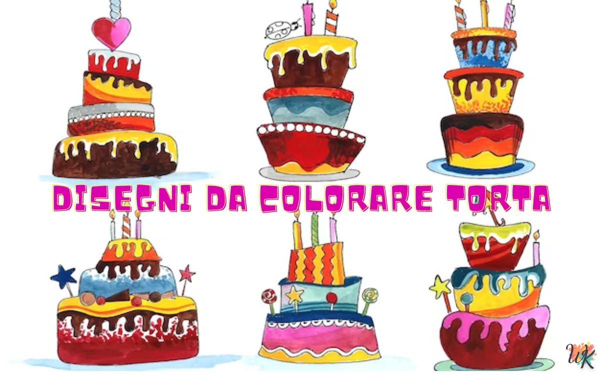 Torta 1 Disegni da colorare Torta
