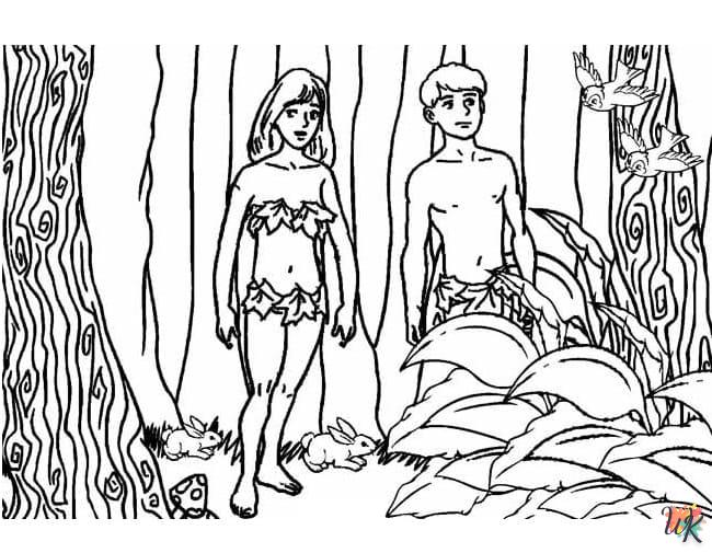 Disegni da Colorare Adamo ed Eva 13