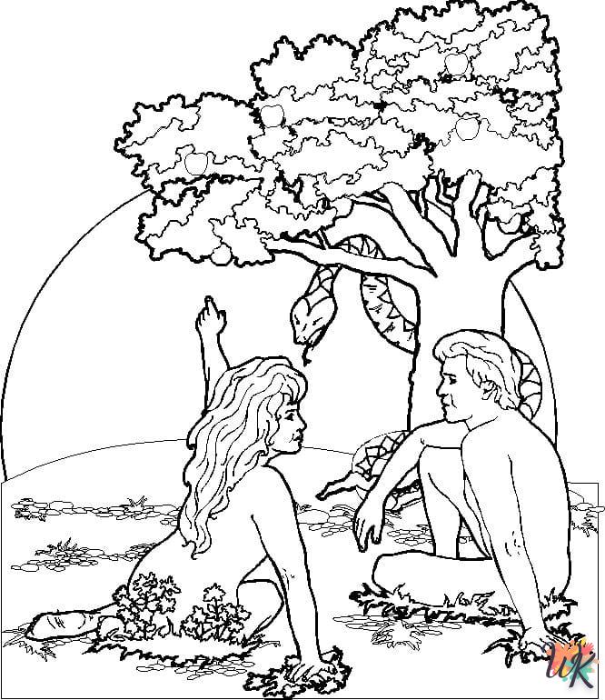 Disegni da Colorare Adamo ed Eva 2