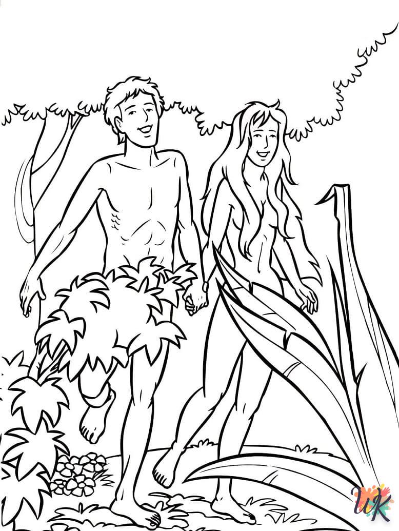 Disegni da Colorare Adamo ed Eva 35