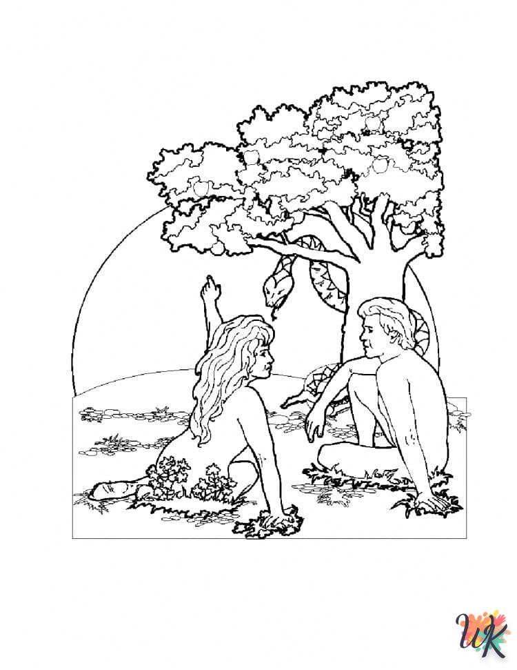 Disegni da Colorare Adamo ed Eva 36