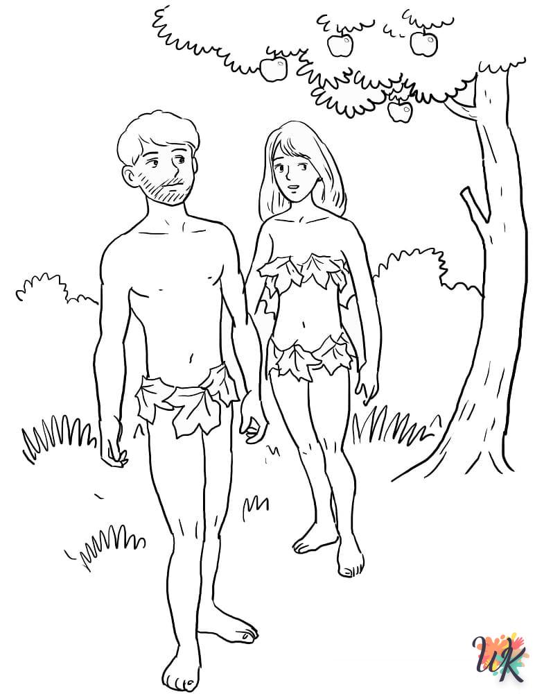 Disegni da Colorare Adamo ed Eva 46