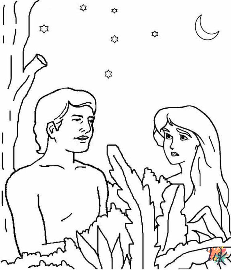 Disegni da Colorare Adamo ed Eva 48