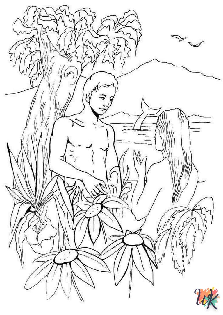 Disegni da Colorare Adamo ed Eva 52