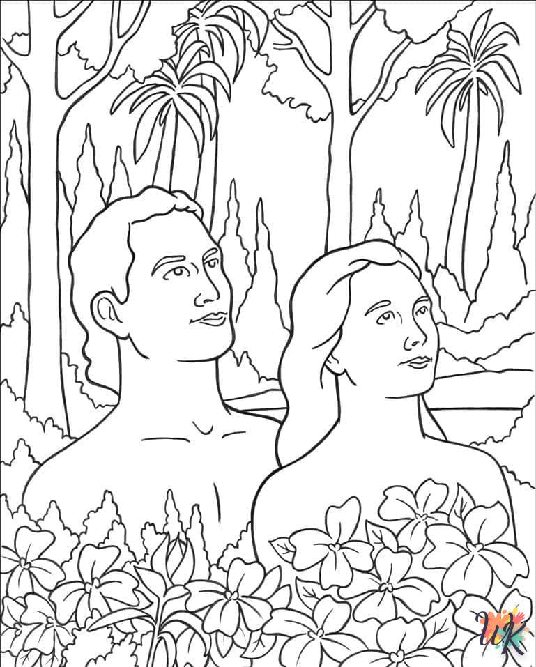 Disegni da Colorare Adamo ed Eva 64