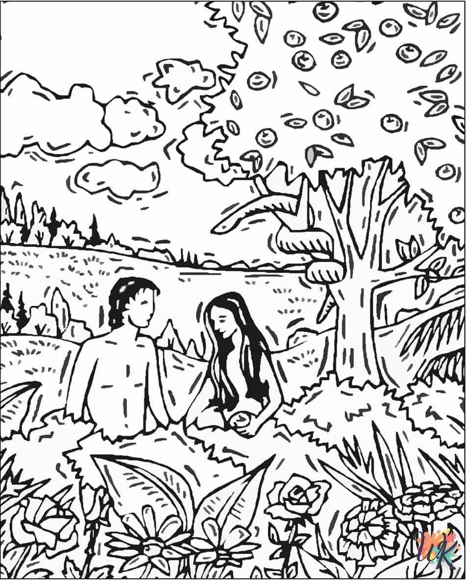 Disegni da Colorare Adamo ed Eva 69