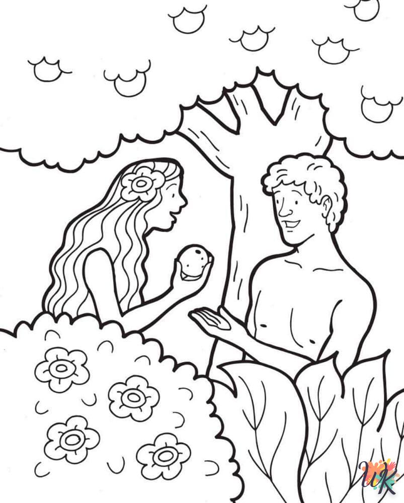Disegni da Colorare Adamo ed Eva 78
