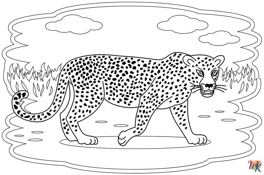 Disegni da Colorare Leopardo 27