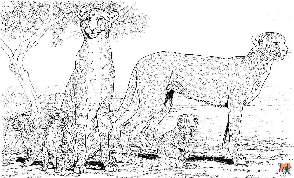 Disegni da Colorare Leopardo 44