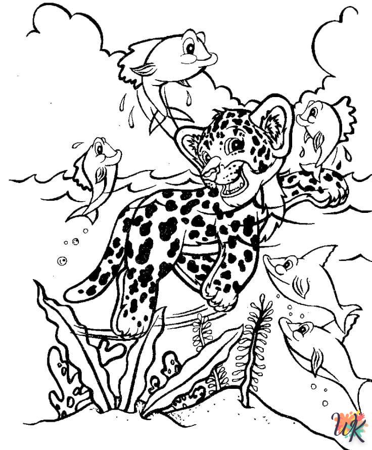 Disegni da Colorare Leopardo 56