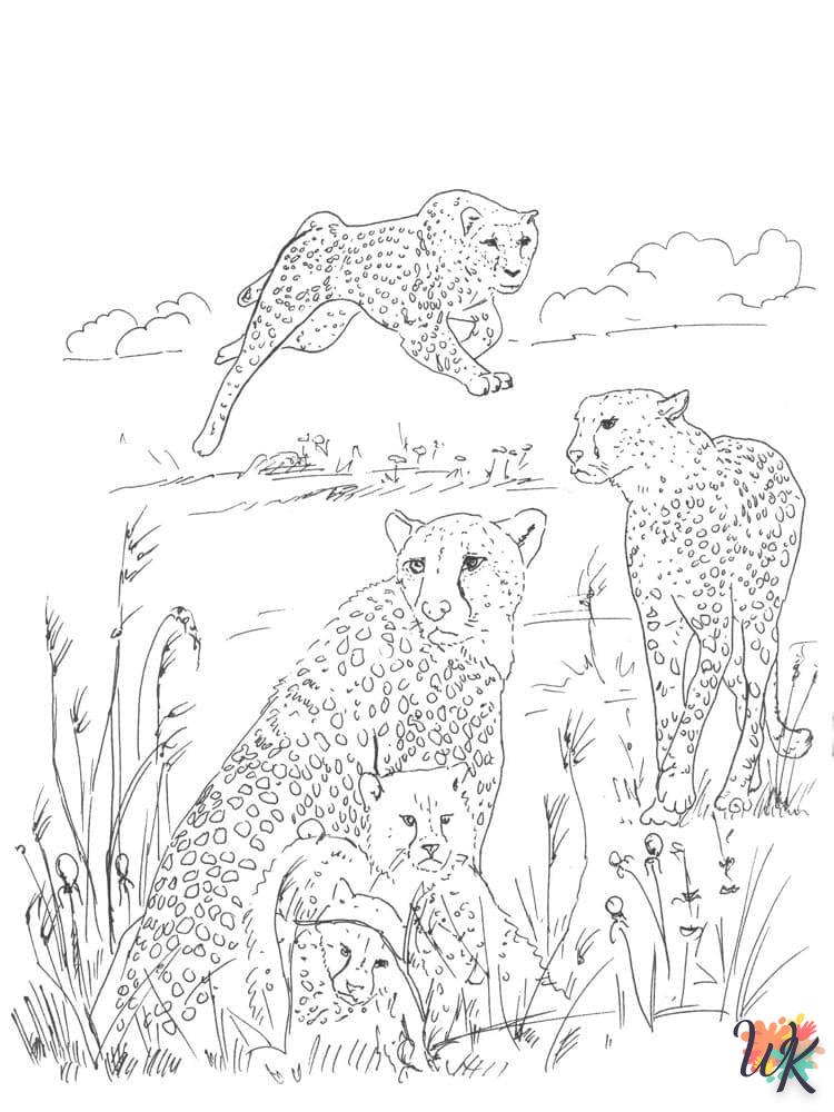 Disegni da Colorare Leopardo 87