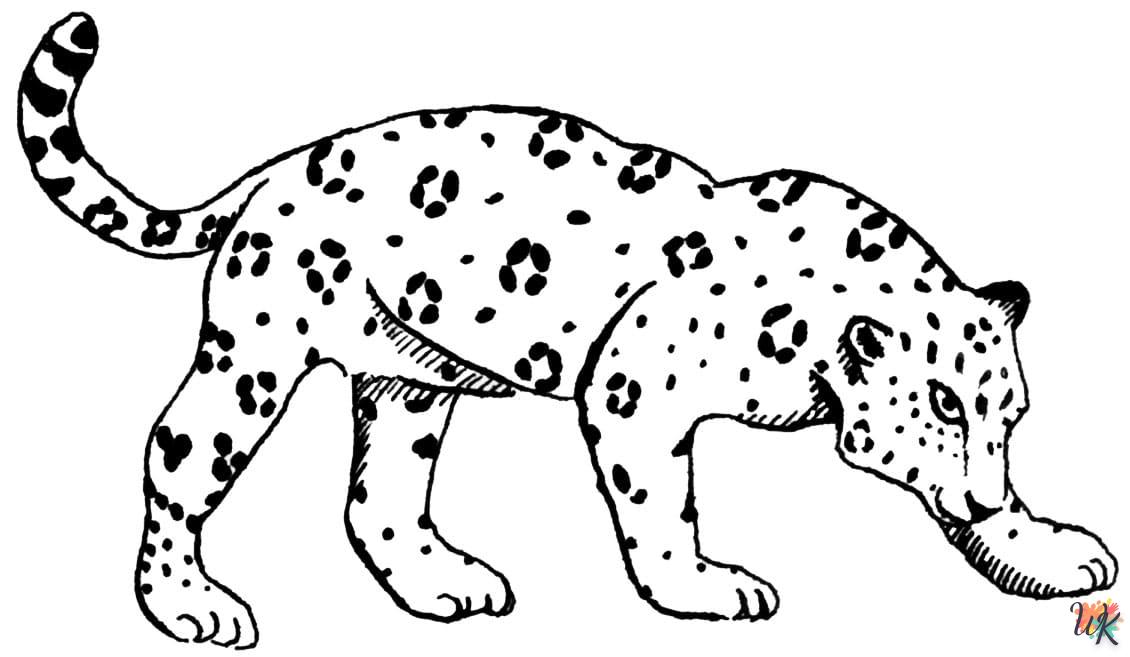 Disegni da Colorare Leopardo 9