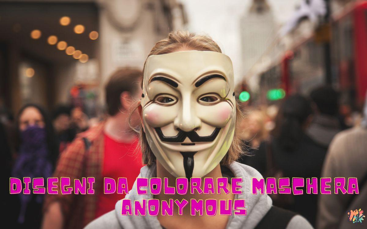 Disegni da colorare Maschera Anonymous