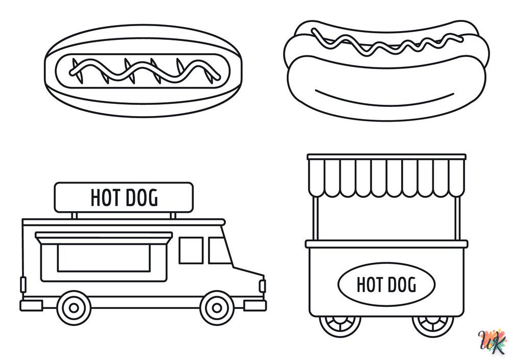Disegni da Colorare Hot dog 100
