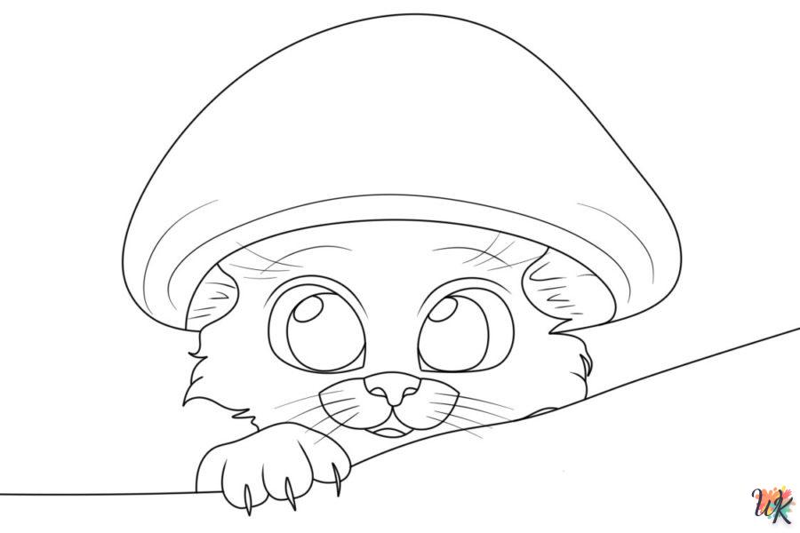 Dibujos para Colorear Gato Pitufo 7