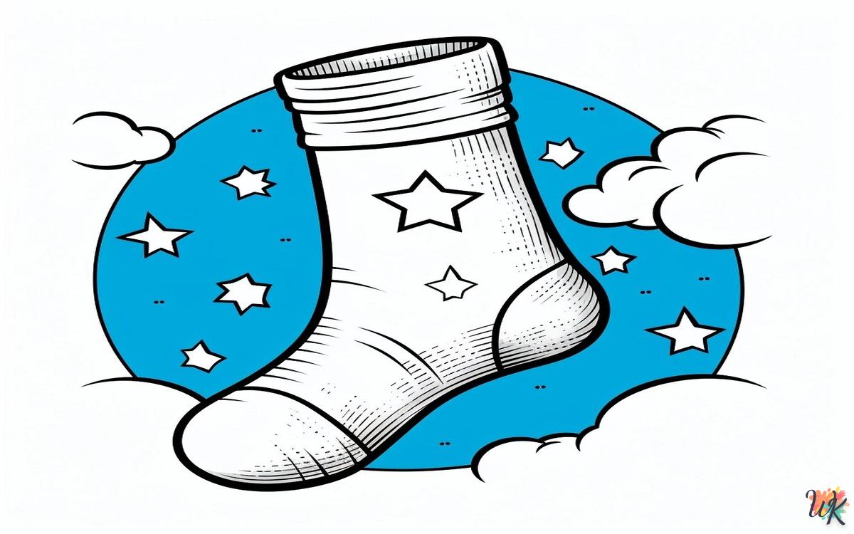 Calzini 1 Disegni da colorare Calzini