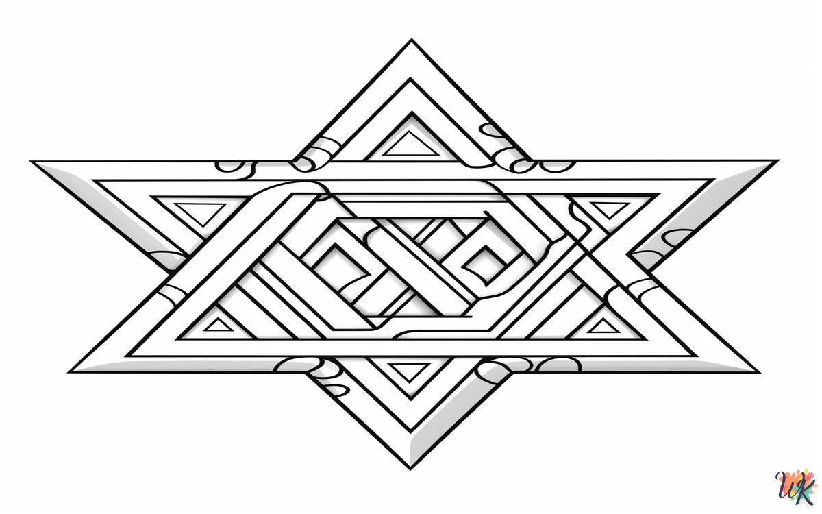 Stella di David 1 Disegni da colorare Stella di David