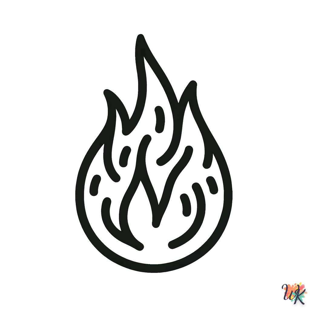 20 Disegni Di Fuoco Da Colorare Per Bambini Creativi | Disegnidacolorarewk