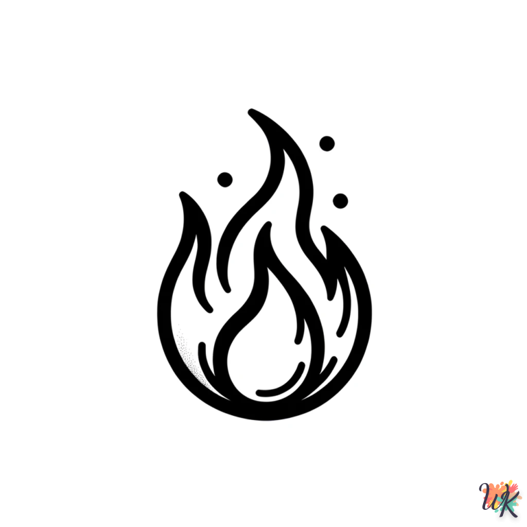 20 Disegni Di Fuoco Da Colorare Per Bambini Creativi | Disegnidacolorarewk