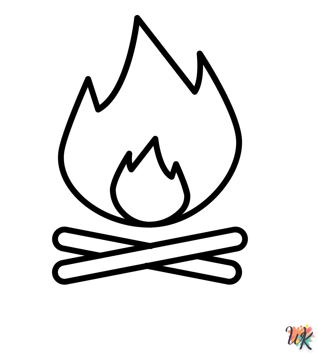 20 Disegni Di Fuoco Da Colorare Per Bambini Creativi | Disegnidacolorarewk