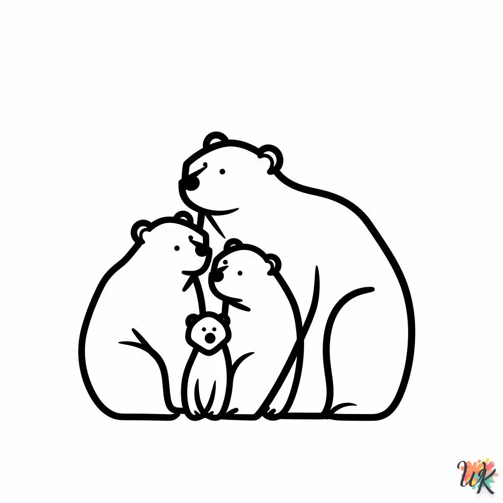 Disegni da Colorare Orsi Polari 15