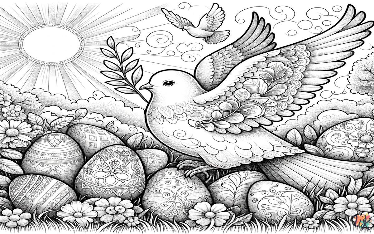 Colomba di pasqua 1 Disegni da colorare Colomba di pasqua