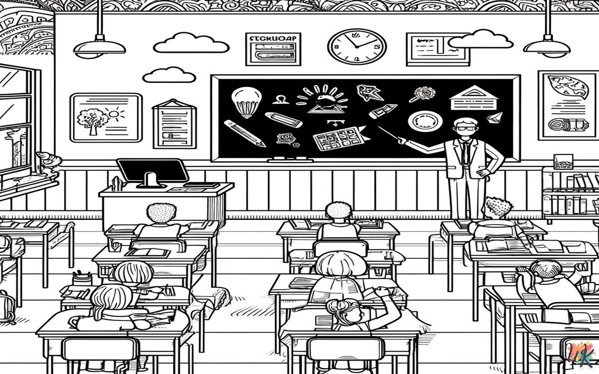 Scuola 1 Disegni da colorare Scuola